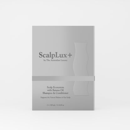 The Australian Luxury - ScalpLux + Shampoo & Conditioner Set with Batana Oil - For More Targeted Psoriasis, Eczema, Itching, Sores, Scabs and Dandruff